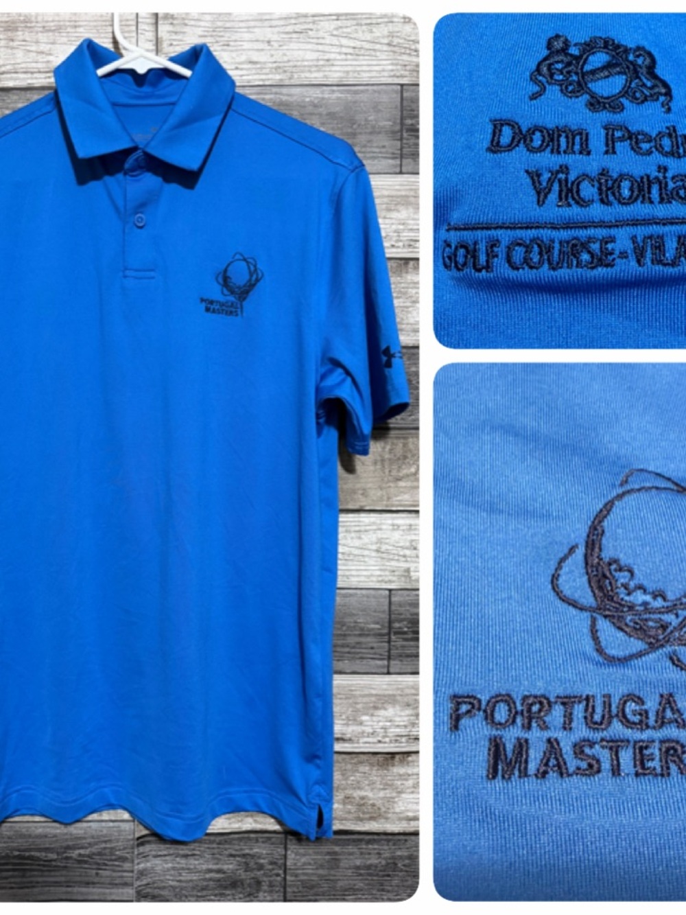 Under Armour Loose Portugal Masters Golf Polo Shirt Men’s S Dom Pedro Victoria